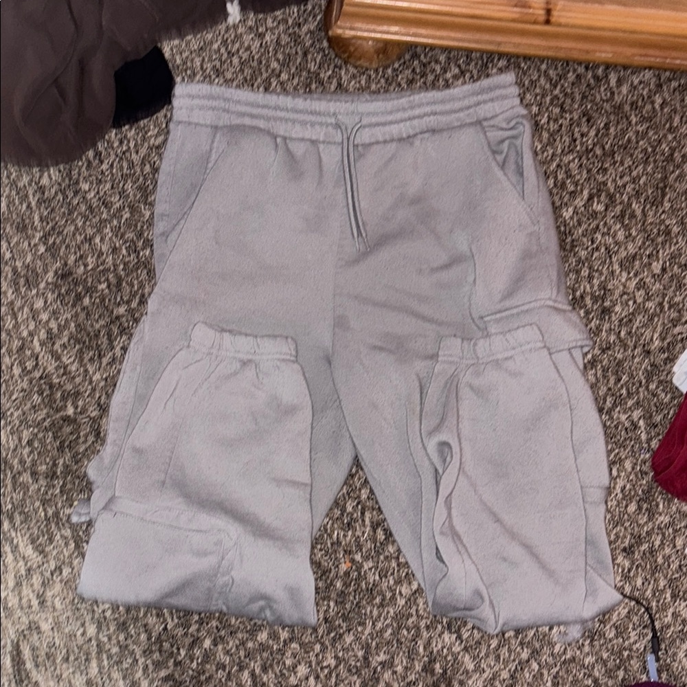 Gray Cargo Sweatpants